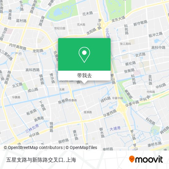五星支路与新陈路交叉口地图