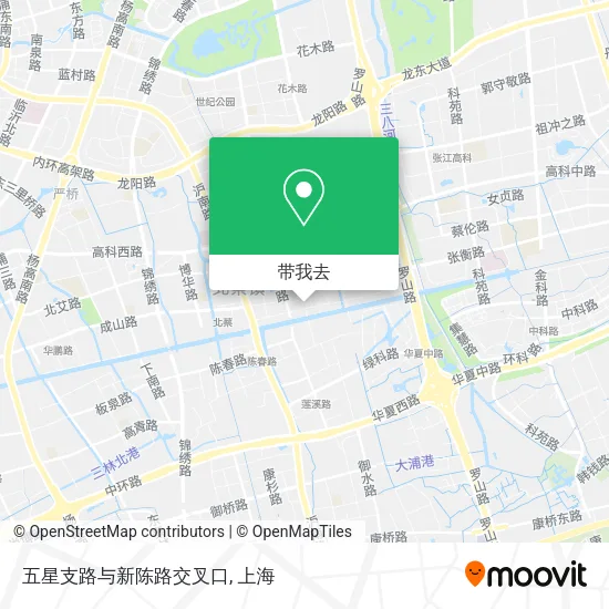 五星支路与新陈路交叉口地图