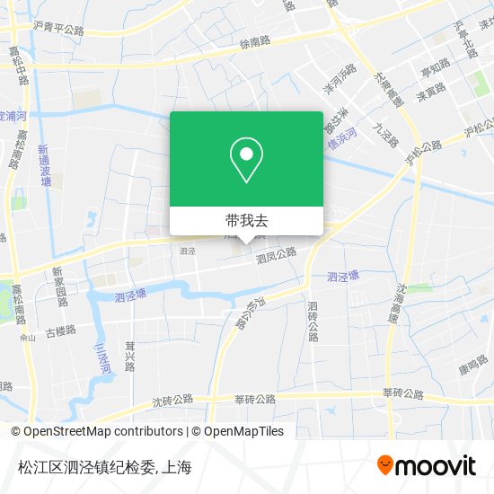 松江区泗泾镇纪检委地图