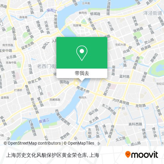 上海厉史文化风貌保护区黄金荣仓库地图