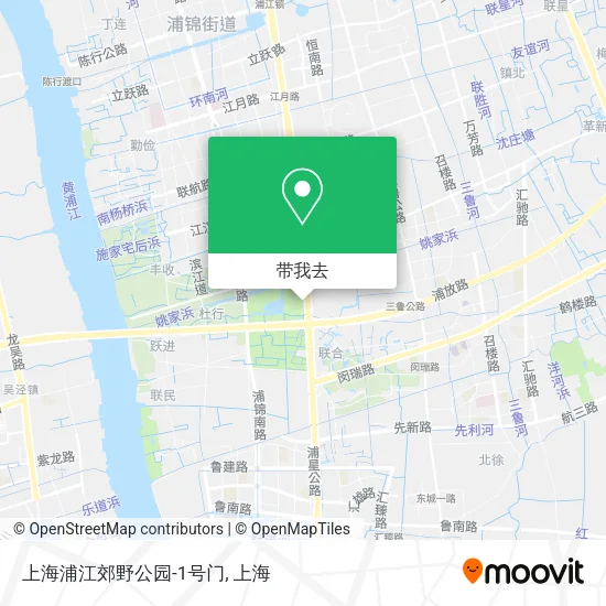 上海浦江郊野公园-1号门地图