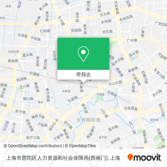 上海市普陀区人力资源和社会保障局(西南门)地图