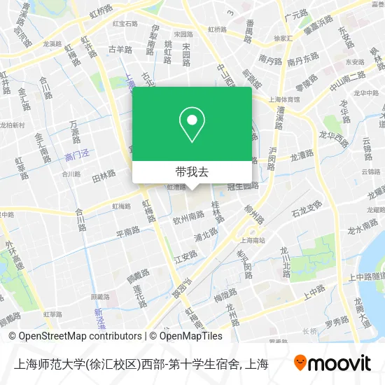 上海师范大学(徐汇校区)西部-第十学生宿舍地图