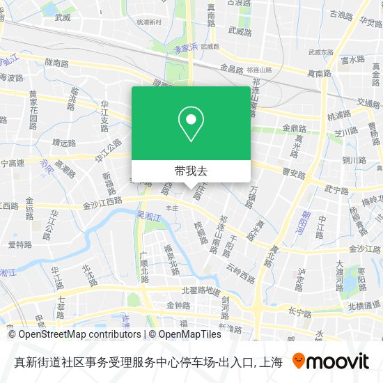 真新街道社区事务受理服务中心停车场-出入口地图