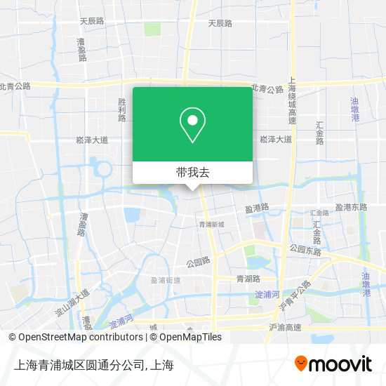 上海青浦城区圆通分公司地图