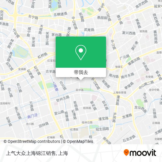 上气大众上海锦江销售地图