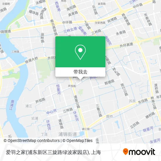 爱羽之家(浦东新区三旋路绿波家园店)地图