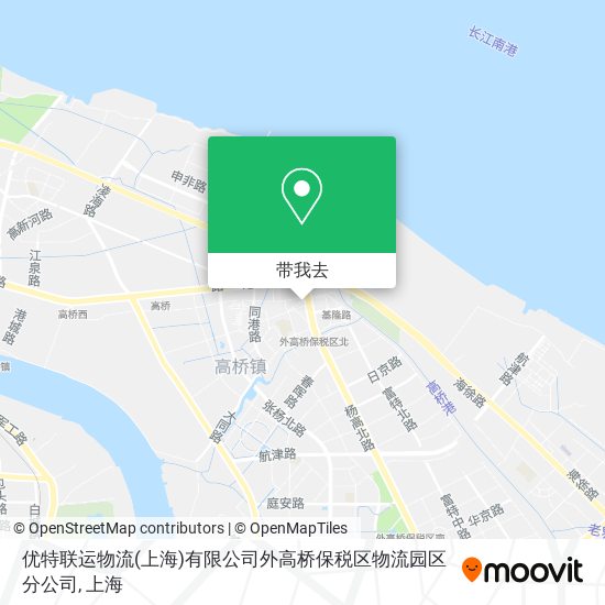 优特联运物流(上海)有限公司外高桥保税区物流园区分公司地图