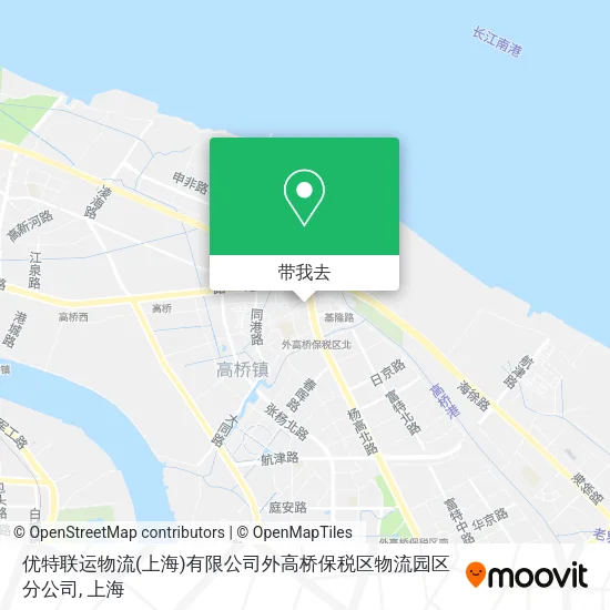优特联运物流(上海)有限公司外高桥保税区物流园区分公司地图