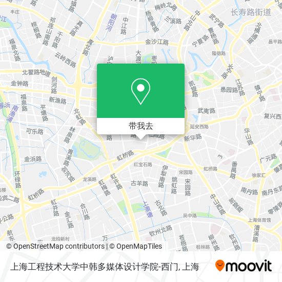 上海工程技术大学中韩多媒体设计学院-西门地图