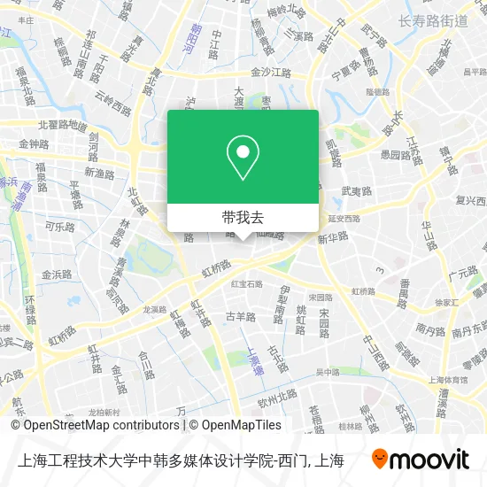 上海工程技术大学中韩多媒体设计学院-西门地图