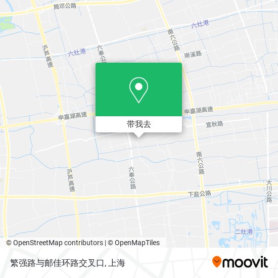 繁强路与邮佳环路交叉口地图