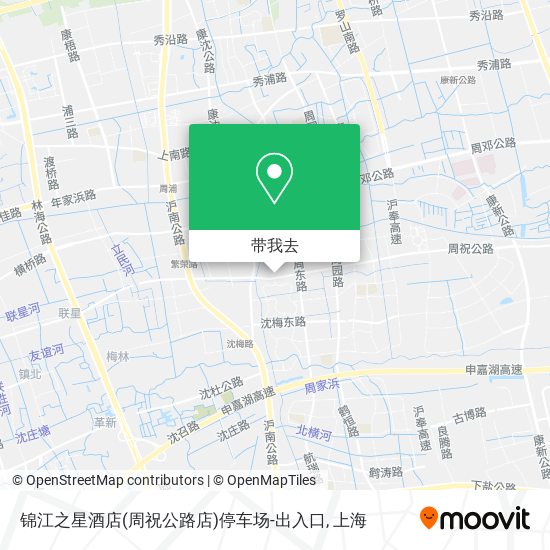 锦江之星酒店(周祝公路店)停车场-出入口地图