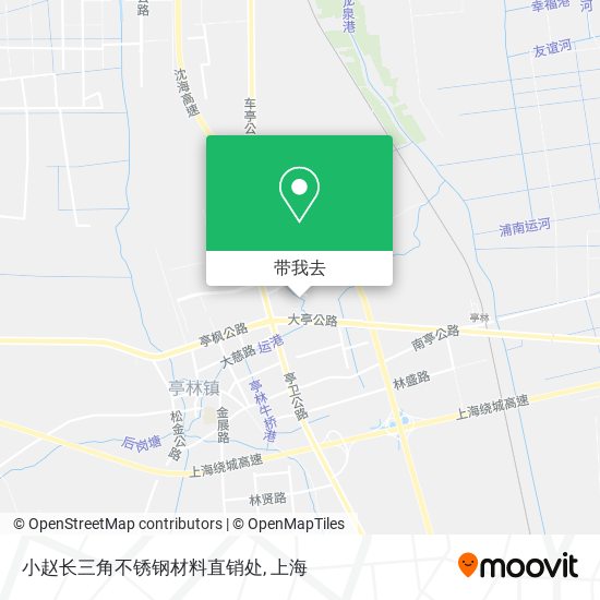 小赵长三角不锈钢材料直销处地图