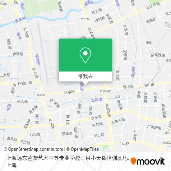 上海远东芭蕾艺术中等专业学校三泉小天鹅培训基地地图