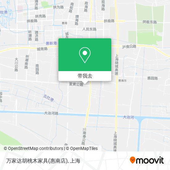 万家达胡桃木家具(惠南店)地图