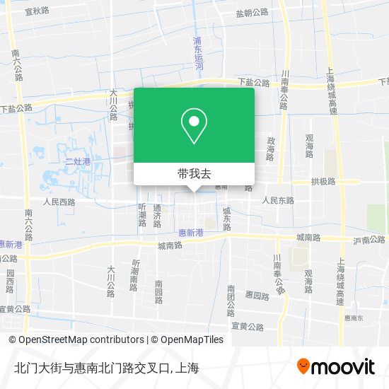 北门大街与惠南北门路交叉口地图