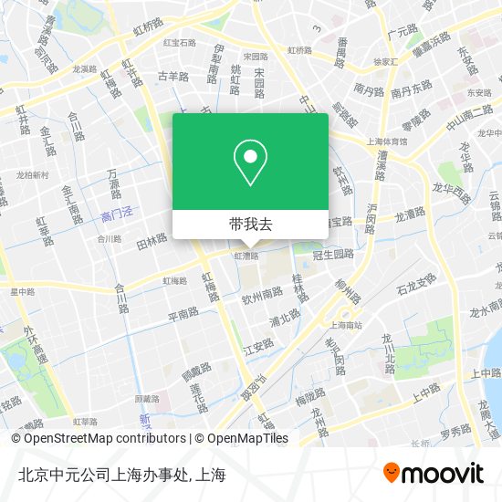 北京中元公司上海办事处地图