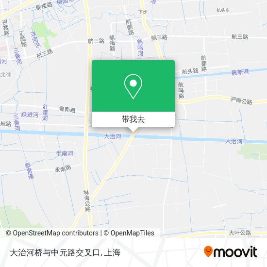 大治河桥与中元路交叉口地图