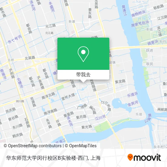 华东师范大学闵行校区B实验楼-西门地图