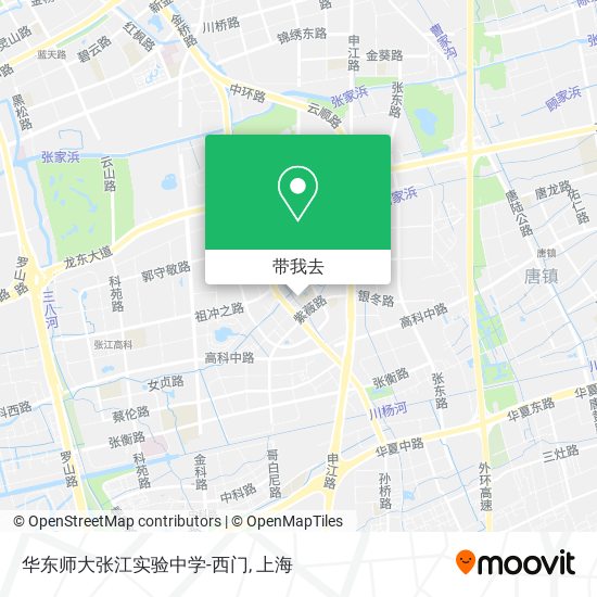 华东师大张江实验中学-西门地图