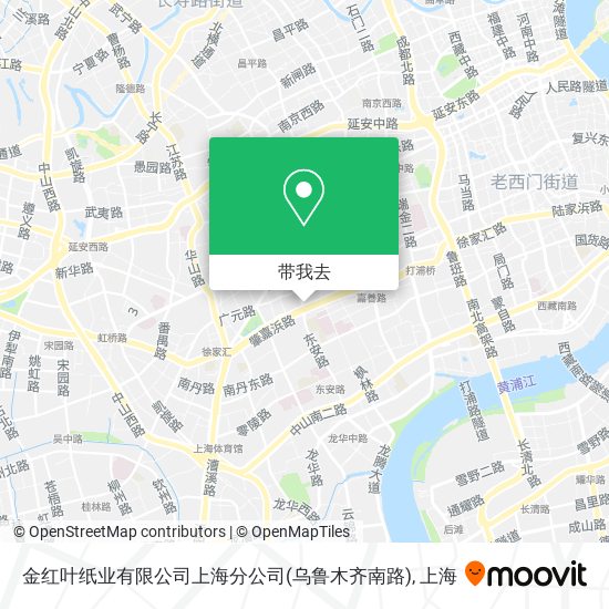 金红叶纸业有限公司上海分公司(乌鲁木齐南路)地图
