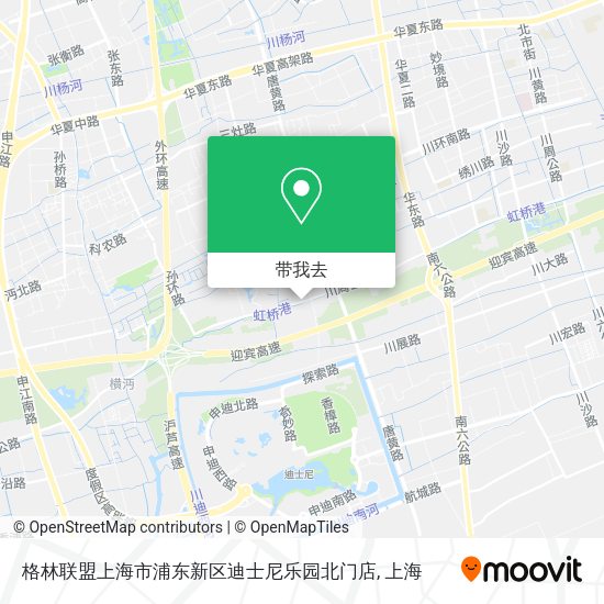 格林联盟上海市浦东新区迪士尼乐园北门店地图
