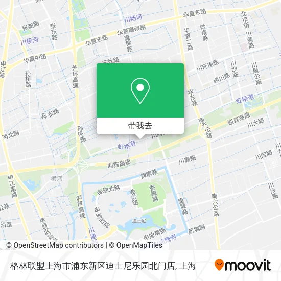 格林联盟上海市浦东新区迪士尼乐园北门店地图