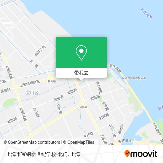 上海市宝钢新世纪学校-北门地图