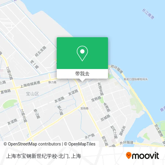 上海市宝钢新世纪学校-北门地图