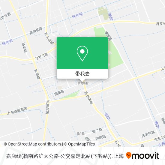 嘉店线(杨南路沪太公路-公交嘉定北站(下客站))地图