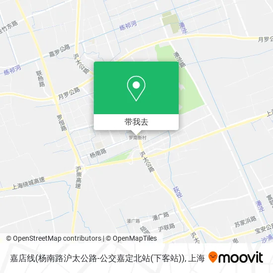 嘉店线(杨南路沪太公路-公交嘉定北站(下客站))地图