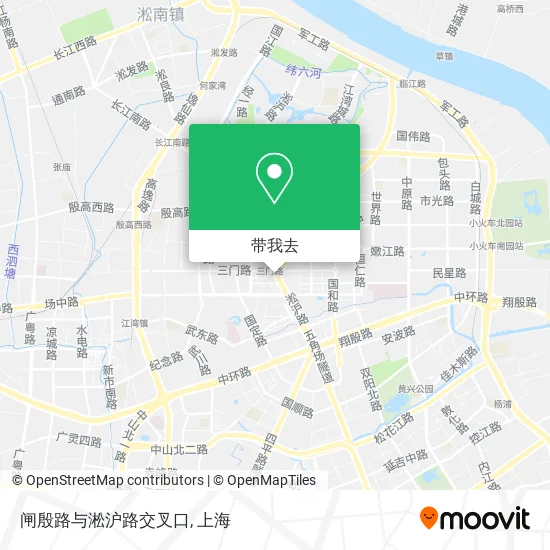 闸殷路与淞沪路交叉口地图