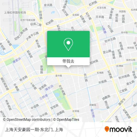 上海天安豪园一期-东北门地图