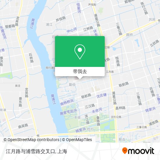 江月路与浦雪路交叉口地图
