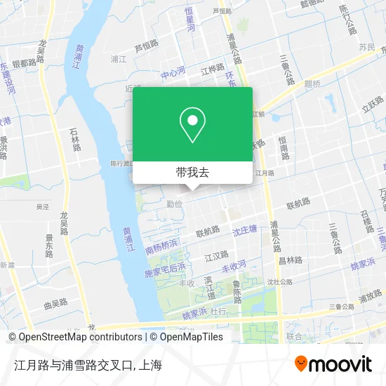 江月路与浦雪路交叉口地图