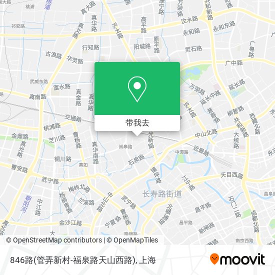 846路(管弄新村-福泉路天山西路)地图