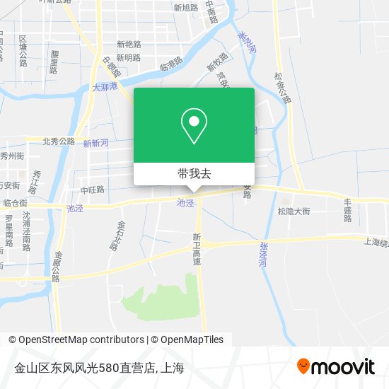 金山区东风风光580直营店地图