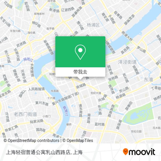 上海轻宿普通公寓乳山西路店地图
