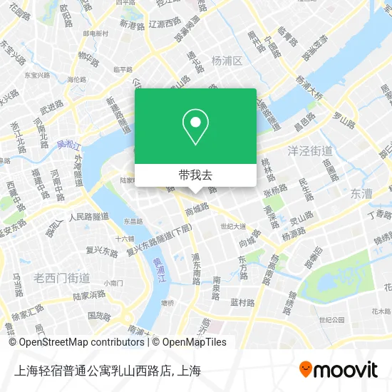 上海轻宿普通公寓乳山西路店地图
