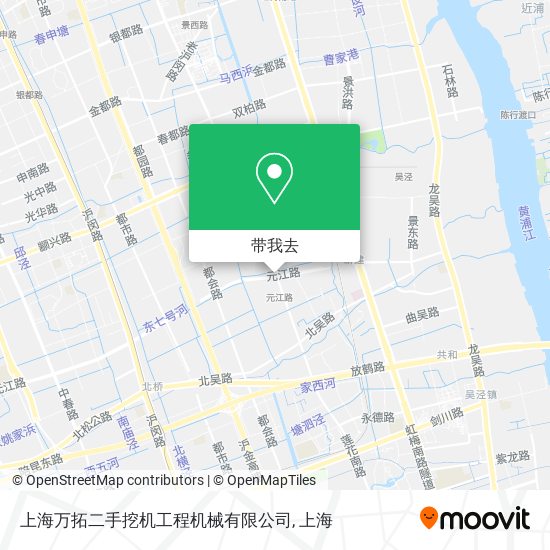 上海万拓二手挖机工程机械有限公司地图