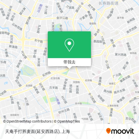 天庵手打荞麦面(延安西路店)地图