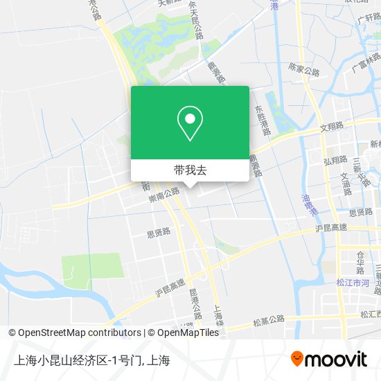 上海小昆山经济区-1号门地图