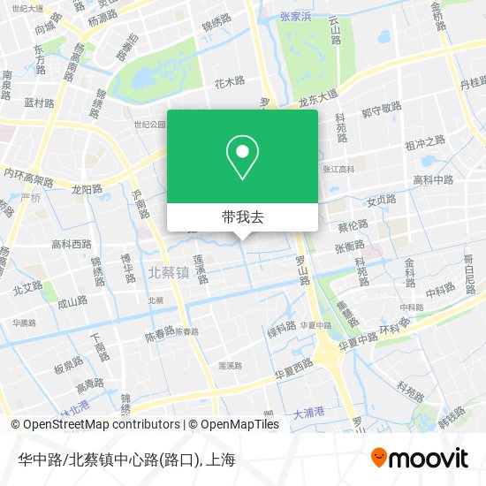 华中路/北蔡镇中心路(路口)地图