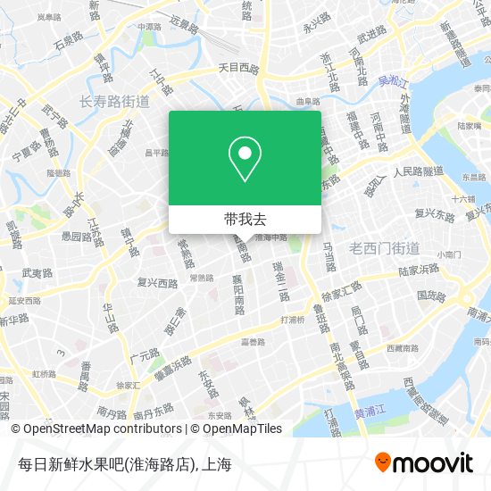 每日新鲜水果吧(淮海路店)地图