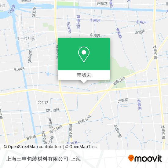 上海三申包装材料有限公司地图