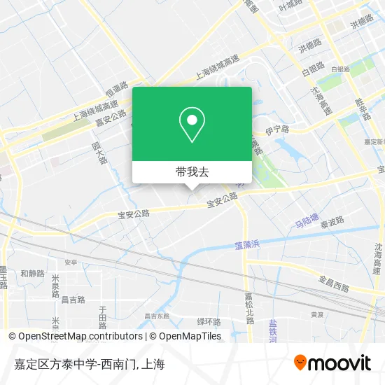 嘉定区方泰中学-西南门地图