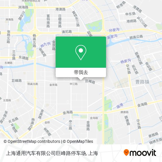 上海通用汽车有限公司巨峰路停车场地图