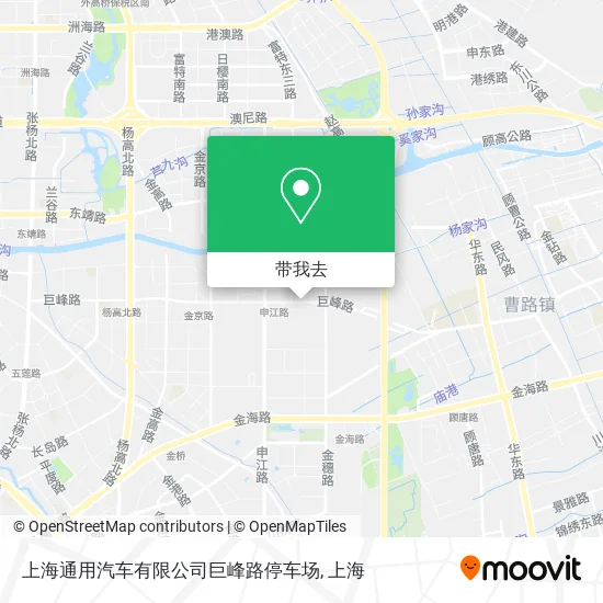 上海通用汽车有限公司巨峰路停车场地图