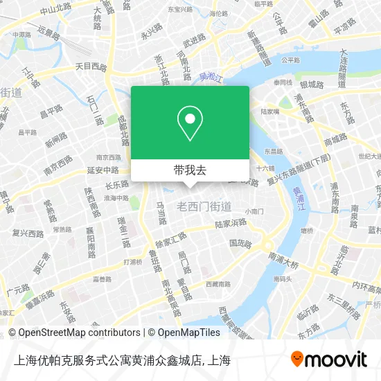 上海优帕克服务式公寓黄浦众鑫城店地图